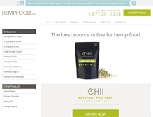 Tablet Screenshot of hempfood.ca